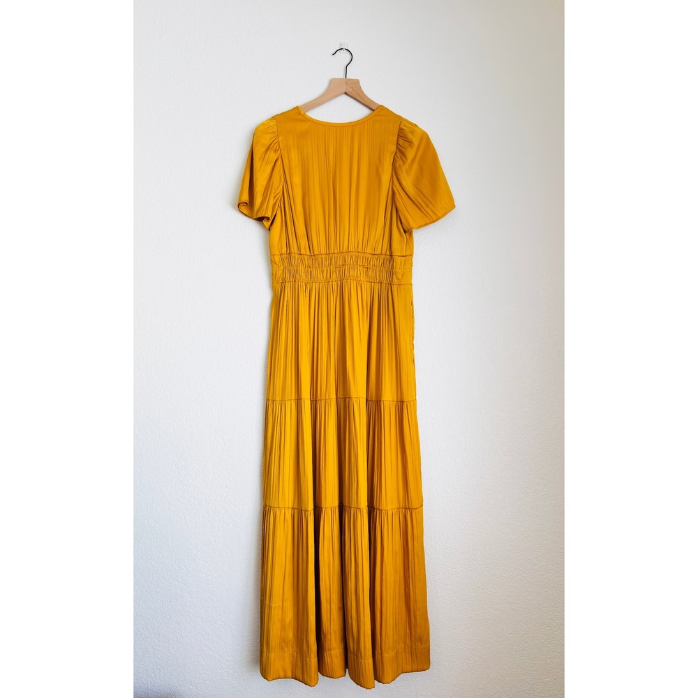 Anthropologie Somerset Maxi Dress — Mango — Size M — Silky Satin Feel - Picture 10 of 16